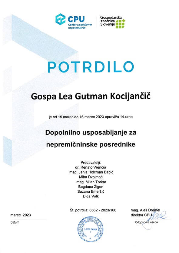 dopolnilno usposabljanje